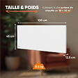 BESTHERM - Radiateur électrique fixe à inertie sèche - Double cœur de chauffe - BESTHERM - FREYA 2000W - horizontal blanc - NF - vignette