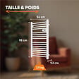 BESTHERM - Sèche-serviette électrique sans fluide - BESTHERM - HESTIA 500W - blanc - vignette