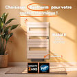 BESTHERM - Sèche-serviette électrique sans fluide avec soufflerie - BESTHERM - HANAE 500 + 1000W - blanc - NF - vignette