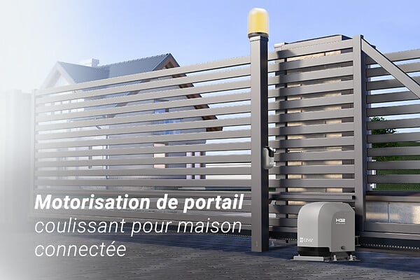 EZVIZ - Motorisation portail coulissant connectée - Aluminium 400kg - large