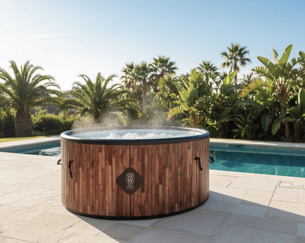 COCO SPA - Coco Spa Exotik Spa Gonflable - 150 Cm De Diamètre - 800 Litres - Moteur 2240 W - 2 à 4 personnes - large