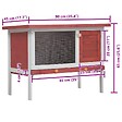 VIDAXL - vidaXL Clapier d'extérieur 1 niveau Rouge Bois - vignette