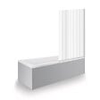 DURAVIT - Baignoire droite No.1 180 x 85 cm + Pare bain droit AURYS Raywall chromé version droite - vignette