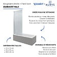 DURAVIT - Baignoire droite No.1 180 x 85 cm + Pare bain droit AURYS Raywall chromé version droite - vignette