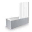 DURAVIT - Baignoire droite D-Neo 170 x75 cm + Pare bain droit AURYS Raywall chromé - vignette