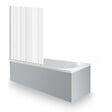 DURAVIT - Baignoire droite D-Neo 170 x70 cm + Pare bain gauche AURYS Raywall chromé - vignette