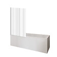 DURAVIT - Baignoire droite D-Code 170 x75 cm + Pare bain gauche AURYS Raywall chromé version gauche - vignette