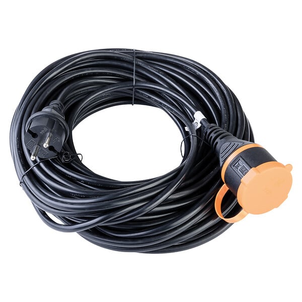 ZENITECH - Rallonge étanche 2P H05VV-F 2x1,5mm² 10m avec clip de fixation - orange - Zenitech - large