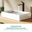 EMKE - EMKE Vasque à poser céramique 510×370×110 mm, Lavabo salle de bain rectangulaire, Lavabo en céramique blanc brillant - vignette
