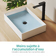 EMKE - EMKE Vasque à poser céramique 510×370×110 mm, Lavabo salle de bain rectangulaire, Lavabo en céramique blanc brillant - vignette