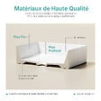 EMKE - EMKE Vasque à poser céramique 510×370×110 mm, Lavabo salle de bain rectangulaire, Lavabo en céramique blanc brillant - vignette