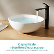 EMKE - EMKE Vasque à Poser en céramique 415 × 415 ×155 mm, Lavabo salle de bain Ronde, Lavabo à poser blanc mat - vignette