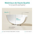 EMKE - EMKE Vasque à Poser en céramique 415 × 415 ×155 mm, Lavabo salle de bain Ronde, Lavabo à poser blanc mat - vignette