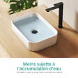 EMKE - EMKE Vasque à poser céramique 45×32×11cm, Lavabo salle de bain rectangulaire, Lavabo en céramique blanc brillant - vignette