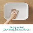 EMKE - EMKE Vasque à poser céramique 45×32×11cm, Lavabo salle de bain rectangulaire, Lavabo en céramique blanc brillant - vignette