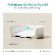 EMKE - EMKE Vasque à poser céramique 45×32×11cm, Lavabo salle de bain rectangulaire, Lavabo en céramique blanc brillant - vignette