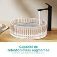EMKE - EMKE Vasque à Poser en Verre Cristal 400 × 400 ×120 mm, Rond, Lavabo en Verre Iridescent - vignette