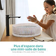 EMKE - EMKE Vasque à Poser en Verre Cristal 400 × 400 ×120 mm, Rond, Lavabo en Verre Iridescent - vignette