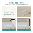 EMKE - EMKE Vasque à Poser en Verre Cristal 400 × 400 ×120 mm, Rond, Lavabo en Verre Iridescent - vignette