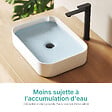 EMKE - EMKE Vasque à poser céramique 505×370×110 mm, Lavabo salle de bain rectangulaire, Lavabo en céramique blanc brillant - vignette
