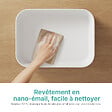 EMKE - EMKE Vasque à poser céramique 505×370×110 mm, Lavabo salle de bain rectangulaire, Lavabo en céramique blanc brillant - vignette