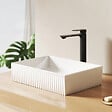 EMKE - EMKE Vasque à poser céramique 45×32×11cm, Lavabo salle de bain rectangulaire, Lavabo en céramique blanc brillant - vignette