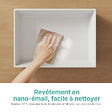 EMKE - EMKE Vasque à poser céramique 45×32×11cm, Lavabo salle de bain rectangulaire, Lavabo en céramique blanc brillant - vignette