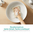 EMKE - EMKE Vasque à Poser en céramique 352 × 352 ×112 mm, Lavabo salle de bain Ronde, Lavabo à poser blanc brillant - vignette