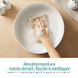 EMKE - EMKE Vasque à Poser en céramique 360 × 360 ×115 mm, Lavabo salle de bain Ronde, Lavabo à poser blanc brillant - vignette