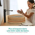 EMKE - EMKE Vasque à Poser en Verre Cristal 400 × 400 ×120 mm, Rond, Lavabo en Verre Or Rose - vignette