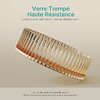 EMKE - EMKE Vasque à Poser en Verre Cristal 400 × 400 ×120 mm, Rond, Lavabo en Verre Or Rose - vignette
