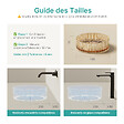 EMKE - EMKE Vasque à Poser en Verre Cristal 400 × 400 ×120 mm, Rond, Lavabo en Verre Or Rose - vignette