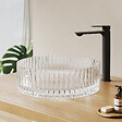 EMKE - EMKE Vasque à Poser en Verre Cristal 400 × 400 ×120 mm, Rond, Lavabo en Verre Transparent - vignette