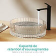 EMKE - EMKE Vasque à Poser en Verre Cristal 400 × 400 ×120 mm, Rond, Lavabo en Verre Transparent - vignette