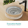 EMKE - EMKE Vasque à Poser en Verre Cristal 400 × 400 ×120 mm, Rond, Lavabo en Verre Transparent - vignette