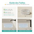 EMKE - EMKE Vasque à Poser en Verre Cristal 400 × 400 ×120 mm, Rond, Lavabo en Verre Transparent - vignette