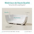 EMKE - EMKE Vasque à poser céramique 415×415×145 mm, Lavabo salle de bain carré, Lavabo en céramique blanc brillant - vignette