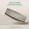 EMKE - EMKE Vasque à Poser en Verre Cristal 400 × 400 ×120 mm, Rond, Lavabo en Verre Transparent Gris - vignette