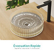 EMKE - EMKE Vasque à Poser en Verre Cristal 400 × 400 ×120 mm, Rond, Lavabo en Verre Or  Champagne - vignette