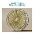 EMKE - EMKE Vasque à Poser en Verre Cristal 400 × 400 ×120 mm, Rond, Lavabo en Verre Or  Champagne - vignette