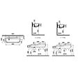 VITRA - Pack lavabo pour enfant VitrA Sento Kids 85 cm + cache siphon + Mitigeur lavabo jaune et vert - vignette
