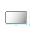 AURLANE - Miroir salle de bain avec eclairage LED et contour noir - 120x70cm - GO BLACK LED - vignette