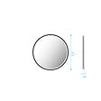 AURLANE - Miroir salle de bain ROND avec éclairage LED et contour noir - Diam 50cm - vignette