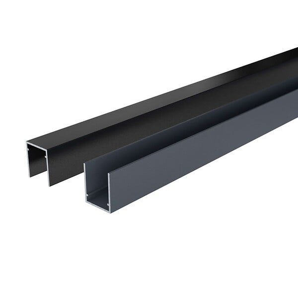 DECKLINEA - Kit Clôture Bois Composite Platine 11x1,8m RIO - Poteaux en Aluminium Noir - Brise Vue - Palissade - large