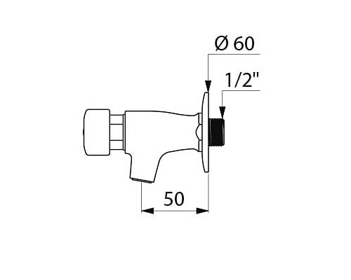 DELABIE - Robinet de lavabo temporisé mural TEMPOSTOP 1/2'' avec rosace - DELABIE - 746292 - large
