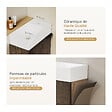 EMKE - EMKE Meuble de Salle de Bain Suspendu avec Vasque en Céramique, Meuble Vasque Chêne 417x240x646 mm pour Salle de Bains & WC - vignette