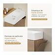 EMKE - EMKE Meuble de Salle de Bain Suspendu avec Vasque en Céramique, Meuble Vasque Chêne Doré Mat 417x240x646 mm pour Salle de Bains & WC - vignette