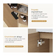 EMKE - EMKE Meuble de Salle de Bain Suspendu avec Vasque en Céramique, Meuble Vasque Chêne Doré Mat 417x240x646 mm pour Salle de Bains & WC - vignette