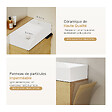 EMKE - EMKE Meuble de Salle de Bain Suspendu avec Vasque en Céramique, Meuble Vasque Bois Naturel 417x240x646 mm pour Salle de Bains & WC - vignette