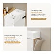 EMKE - EMKE Meuble de Salle de Bain Suspendu avec Vasque en Céramique, Meuble Vasque Blanc 417x240x646 mm pour Salle de Bains & WC - vignette